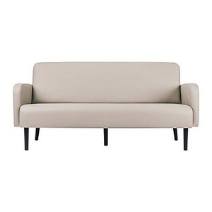 meet powered by PAPERFLOW 3-Sitzer Sofa LISBOA weiß schwarz Kunstleder 176,0 x 81,5 x 83,0 cm, 1 St.