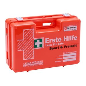 LEINA-WERKE Erste-Hilfe-Koffer Pro Safe Sport & Freizeit DIN 13157 + Erweiterung orange