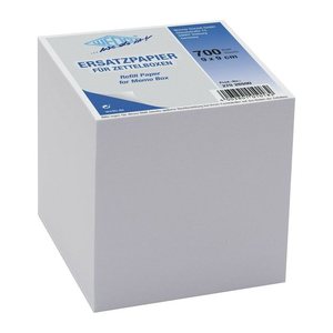 folia WHITE Notizzettel lose weiß 9,0 x 9,0 cm, 700 Blatt, 1 St.