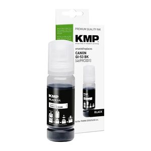 KMP  schwarz Tintenflasche kompatibel zu Canon GI53PGBK