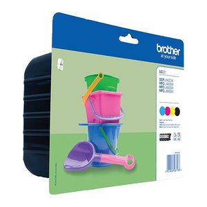 brother LC-221BK/C/M/Y schwarz, cyan, magenta, gelb Druckerpatronen, 4er-Set
