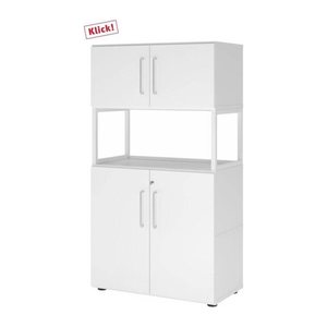HAMMERBACHER Regalschrank FlexWall, VFW48K5RG/W/W/BS weiß 80,0 x 40,0 x 145,0 cm, 1 St.