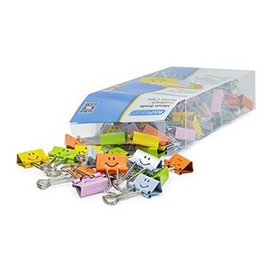 RAPESCO® Foldbackklammern Smiles farbsortiert 1,9 cm, 80 St.
