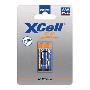 XCell® Akkus Solar X550AAA Ni-MH Micro AAA 550 mAh, 2 St.