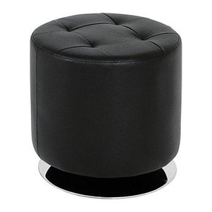 HAKU Möbel Wohnzimmer-Hocker 30580 schwarz Kunstleder, 1 St.