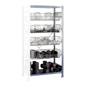 SCHULTE Anbauregal 13673 silber, verzinkt 100,0 x 50,0 x 200,0 cm