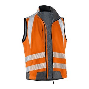 KÜBLER® unisex Warnweste REFLECTIQ warnorange, anthrazit Größe L