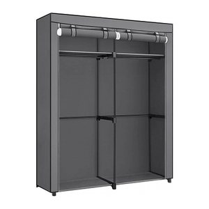 SONGMICS Stoffschrank, RYG02GY grau 140,0 x 43,0 x 174,0 cm, 1 St.