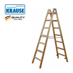 KRAUSE Stehleiter beidseitig STABILO natur 2x 7 Sprossen, H: 212,0 cm