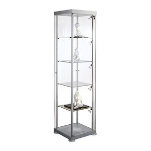 Kerkmann expoline Glasvitrine silber 4 Fachböden