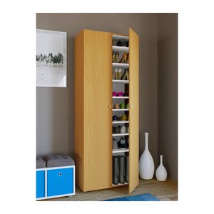 VCM my home Schuhschrank Vandol I, 913072 buche 8 Fachböden 71,0 x 37,0 x 180,0 cm