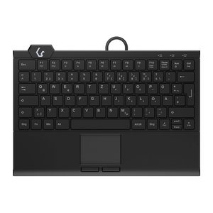 KeySonic Mini Tastatur Touchpad Backlight KSK-5210ELU DE