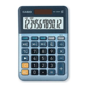 CASIO MS-120EM Tischrechner blau