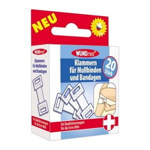 WUNDmed® Verbandklammern 05-022 beige 1,5 x 3,5 cm, 20 St.