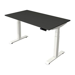 Kerkmann Move 4 elektrisch höhenverstellbarer Schreibtisch anthrazit rechteckig, T-Fuß-Gestell weiß 140,0 x 80,0 cm