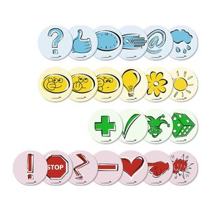 Legamaster Moderationskarten emoticon farbsortiert Ø 9,5 cm, 100 St.