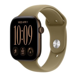 Apple Watch 12 46 mm Aluminium bronze (GPS) Sportarmband M/L  olivgrün