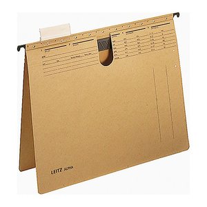 LEITZ Hängehefter ALPHA® 1989 Karton naturbraun DIN A4 2x kaufmännische Heftung, 25 St.
