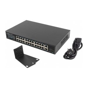 LANBERG Switch 24-Port 1Gb PoE+/2xGb 2xSFP Rack 19" 250W