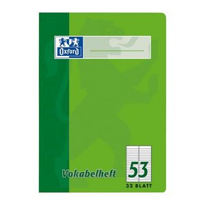 OXFORD Vokabelheft 2-Spalten Lineatur 53 liniert DIN A4 ohne Rand, 32 Blatt, 1 St.