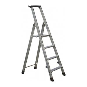 ZARGES Stehleiter einseitig Nova S silber 4 Stufen, H: 157,0 cm