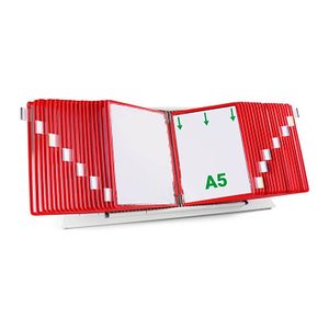 tarifold Sichttafelsystem 435403 DIN A5 rot mit 40 St. Sichttafeln, 1 St.