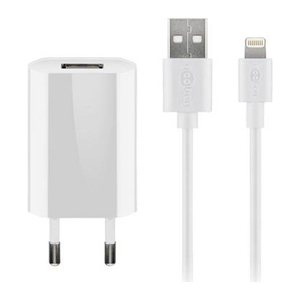 goobay Ladekabel mit Adapter schwarz, 12 Watt
