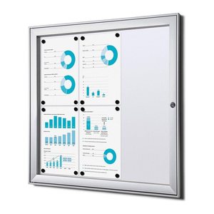 Showdown® Displays Schaukasten S B1 grau 6x DIN A4 74,1 x 2,3 x 69,6 cm, 1 St.
