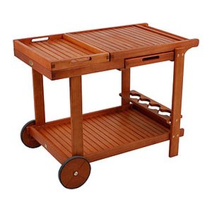 Garden Pleasure Servierwagen HAYWARD braun 60,0 x 100,0 x 76,0 cm