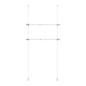 WENKO Herkules Kleiderstange für Garderobensystem weiß, grau 165,0 - 300,0 x 3,0 x 3,0 cm