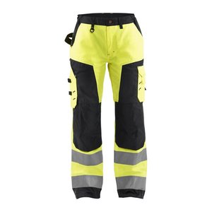 BLAKLÄDER® Damen Warnschutzhose 7155 gelb, schwarz Größe 34