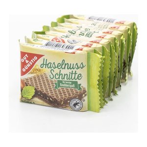 GUT&GÜNSTIG Haselnuss-Schnitte 166,4 g, 8 St.