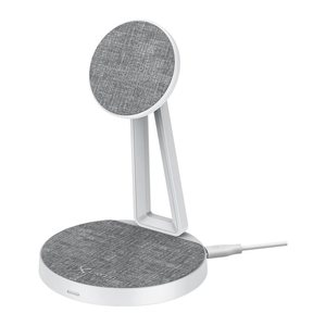 XLAYER MagFix Pro 2 in 1 Induktive Ladestation grau, weiß, 15 Watt