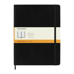 MOLESKINE Notizbuch Classic Collection flexibler Einband ca. DIN A4 liniert, schwarz Softcover 192 Seiten, 1 St.
