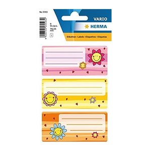 HERMA Schuletiketten 5593 Blume, 9 Etiketten