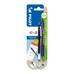 PILOT G2 Gelschreiber blau/transparent 0,4 mm, Schreibfarbe: blau, 1 Set