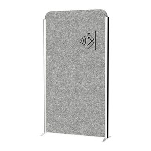 MAUL Akustik-Trennwand MAULcocoon  9701095, dunkelgrau 100,0 x 182,0 cm, 1 St.