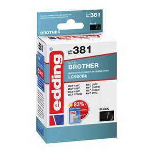 edding EDD-381 schwarz Druckerpatrone kompatibel zu brother LC-980BK