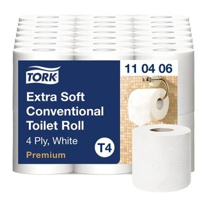 TORK Toilettenpapier T4 Premium Extra Soft 4-lagig, 42 Rollen