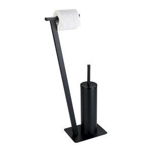 WENKO WC-Garnitur Lirio schwarz Metall, 1 St.