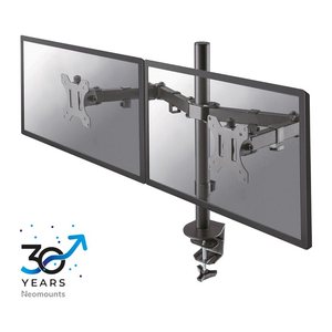 Neomounts Monitor-Halterung FPMA-D550DBLACK schwarz für 2 Monitore, Tischklemme, Tischbohrung