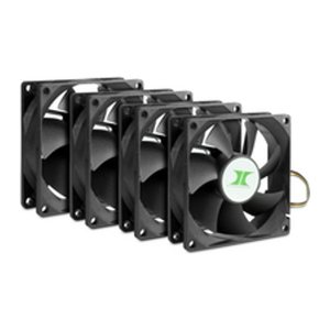 Inter-Tech Lüfter 80*80*25 IPC Fan Set 4xLüfter 80mm, schw.