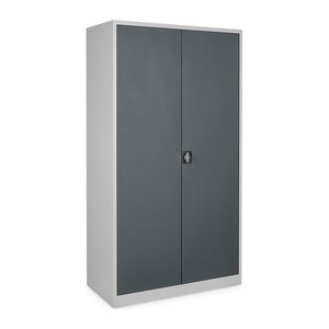 Stahlschrank – 920 x 500 (5 OH) – Korpus in Lichtgrau (Türen Anthrazitgrau)