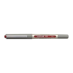 uni-ball eye fine UB-157E Tintenroller silber 0,4 mm, Schreibfarbe: rot, 12 St.