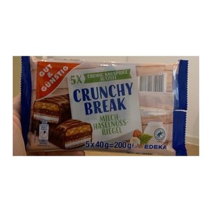GUT&GÜNSTIG Crunchy Break Schokoriegel 5 Riegel, 1 St.
