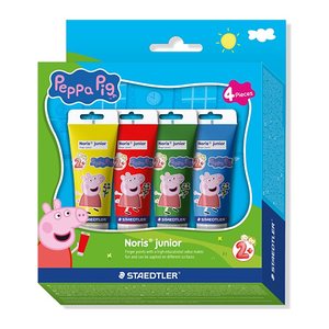 STAEDTLER Noris junior Peppa Pig Edition Fingerfarben farbsortiert 4 x 75,0 ml, 4 St.