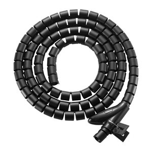 Equip Spiral-Kabelschlauch +Untertischmontage 1.30m schwarz Polybeutel