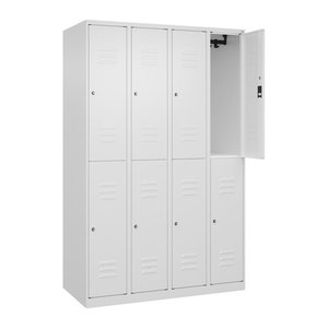 CP Spind Classic Plus verkehrsweiß 080300-40 S10036, 8 Schließfächer 120,0 x 50,0 x 185,0 cm