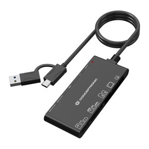 CONCEPTRONIC Kartenleser USB-A/-C3.2->7-in-1 schwarz