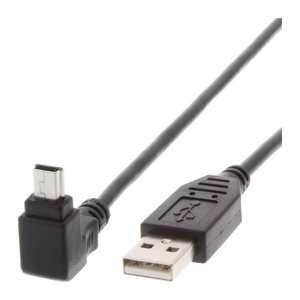 Techly USB 2.0 Kabel, A-Stecker auf Mini-B-Stecker, 1.8m, sw